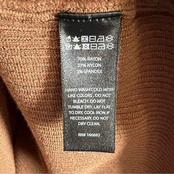 Revolve House of Harlow 1960 Luxe Essentials Brown Ribbed Mini Dress - Picture 5 of 5